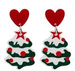 Jule Øreringe - Søde juletræsøreringe med hjerter